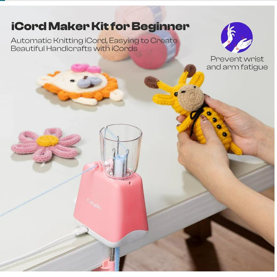 Electric I-cord knitting machine
