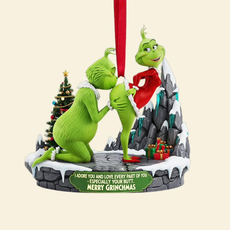 ๐ Naughty Green Couple Ornament โ Christmas Gift ๐