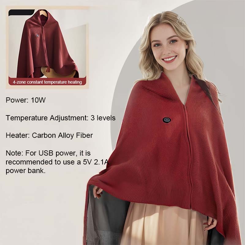 🔥Limited-time discount USB Portable Washable Warming Blanket