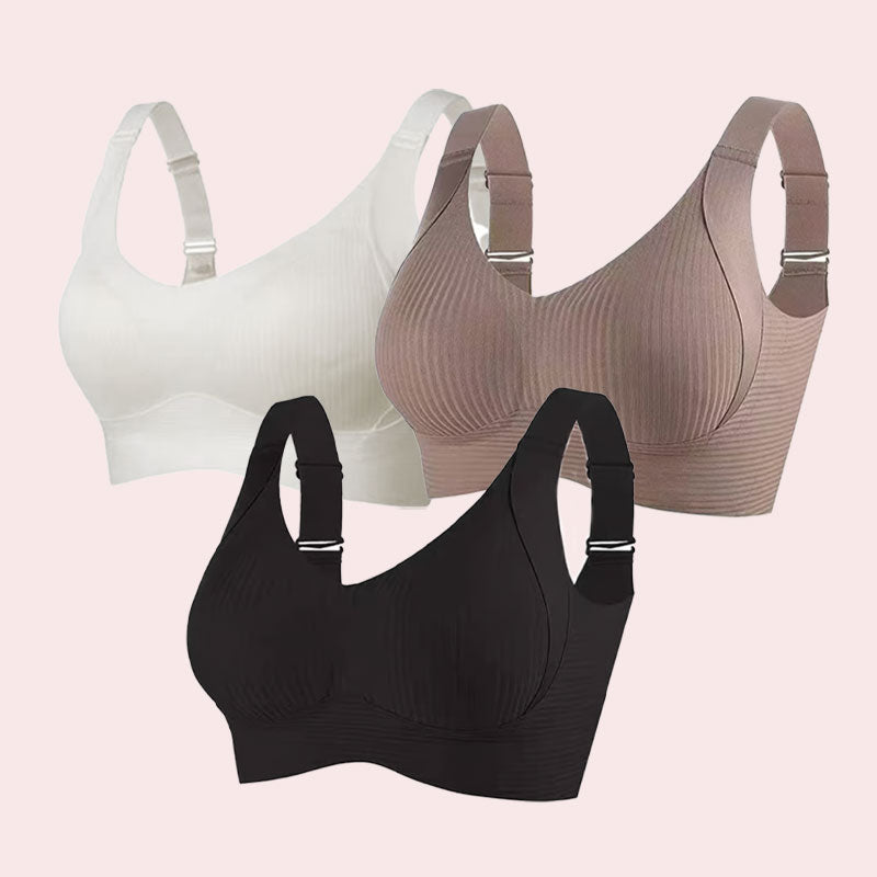 🔥Spring Hot Sale 49% OFF- Ribbed Push Up Adjustable Wireless Bra for Women