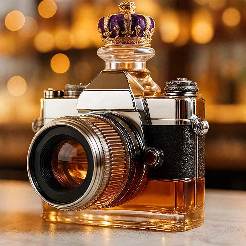 Camera Glass Bottle