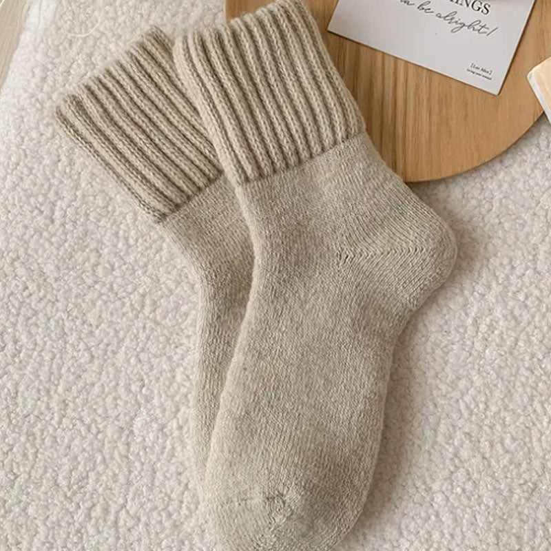 🧦5 pairs of wool socks for women - warm, mid-calf socks
