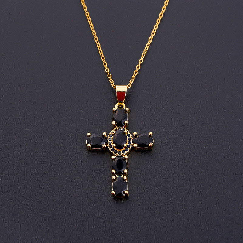 ✨Colorful Zirconia Cross Necklace ✨