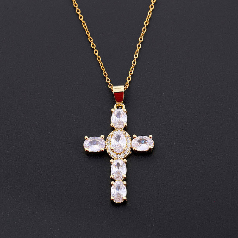 ✨Colorful Zirconia Cross Necklace ✨