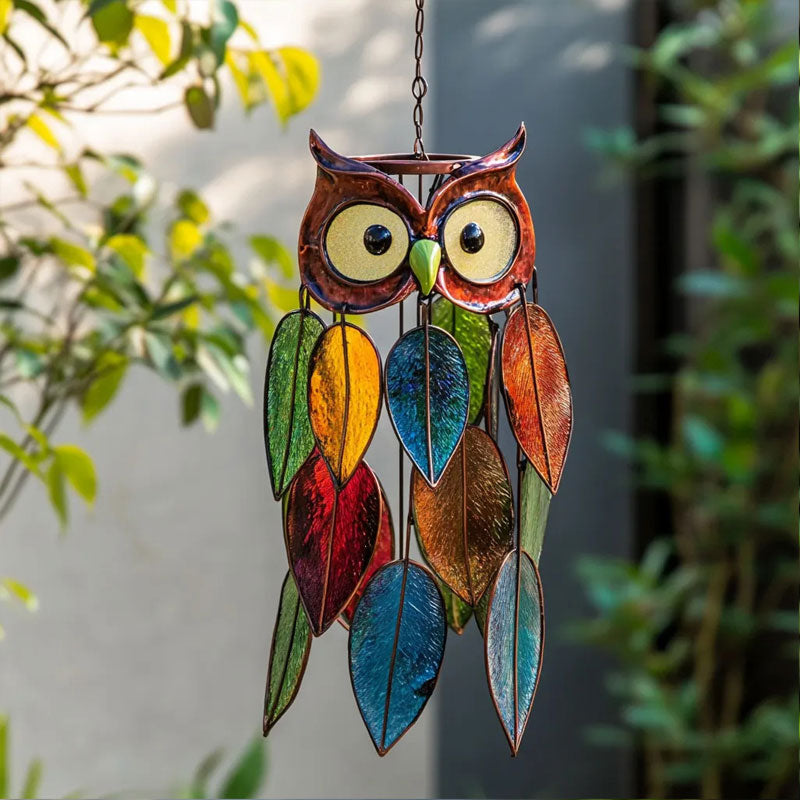 Coloured owl pendants