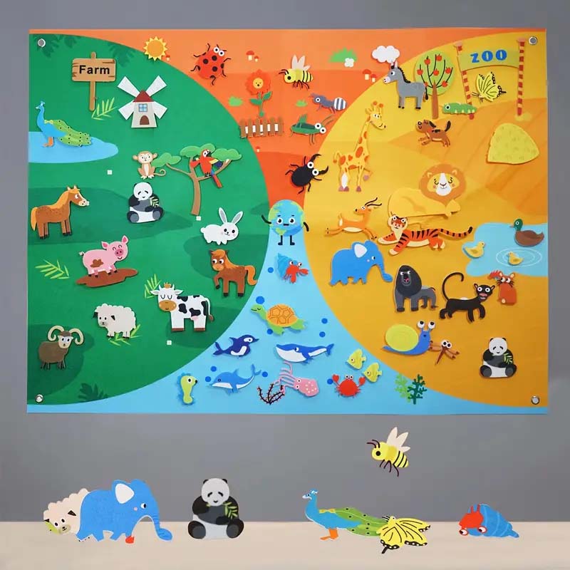 ๐ Felt 3D Early Learning Game Board