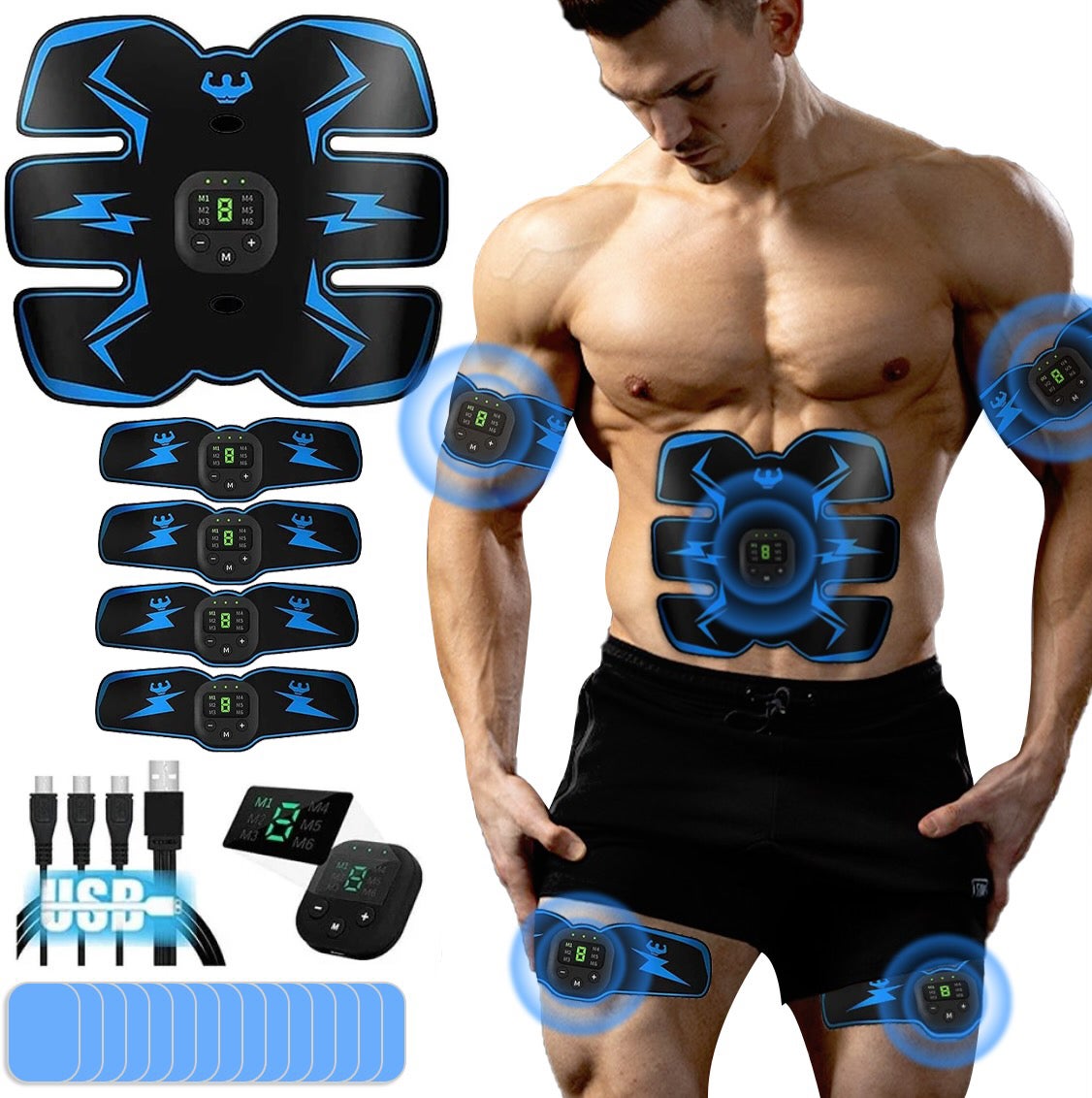Abdominal muscle plasters