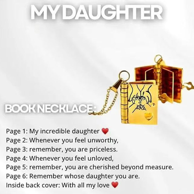 Gift for my daughter - "My Incredible Daughter" book necklace
