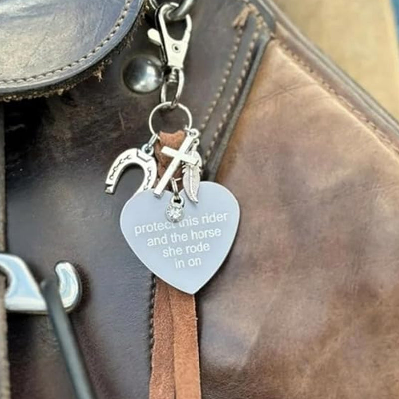 Personalized Saddle Heart Engraved Pendant