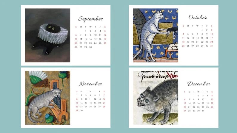 Ugly Cats In Renaissance Paintings 2026 Calendar