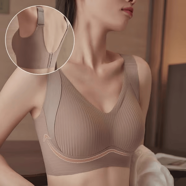 🔥Spring Hot Sale 49% OFF- Ribbed Push Up Adjustable Wireless Bra for Women