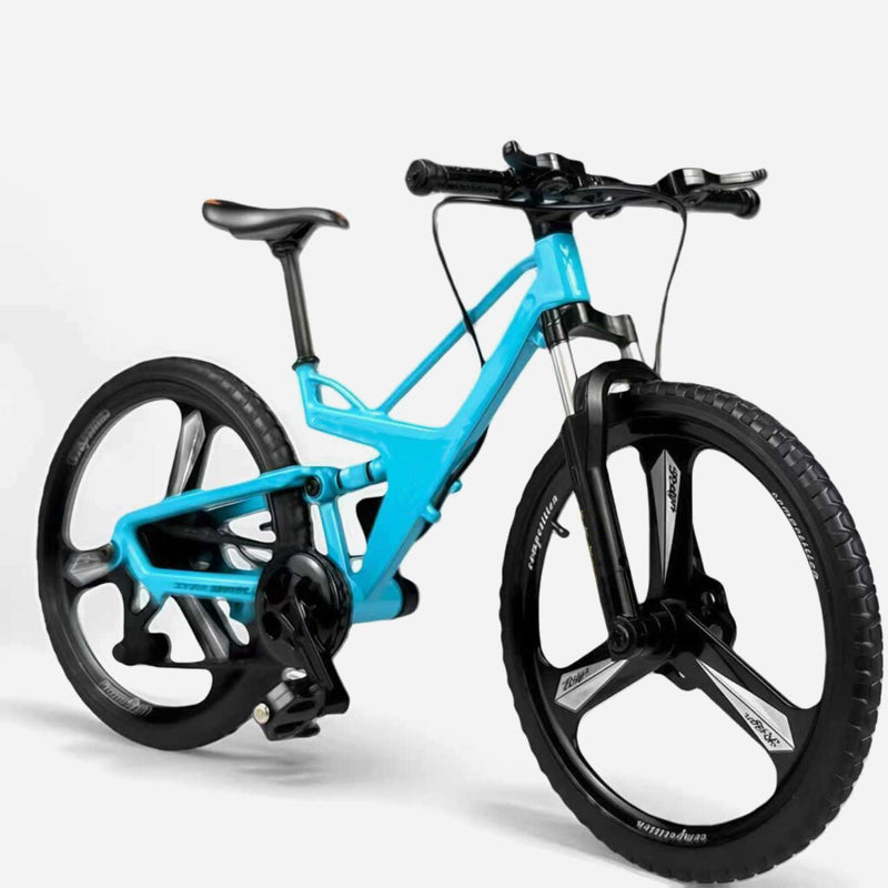 Collectible Alloy Simulation Mountain Bike Model with Front and Rear Suspension