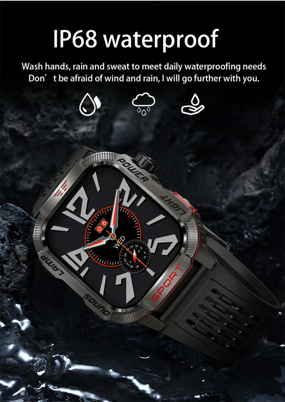 🔥 Last day 70% OFF – Military outdoor sports smartwatch for men for Android and iOS