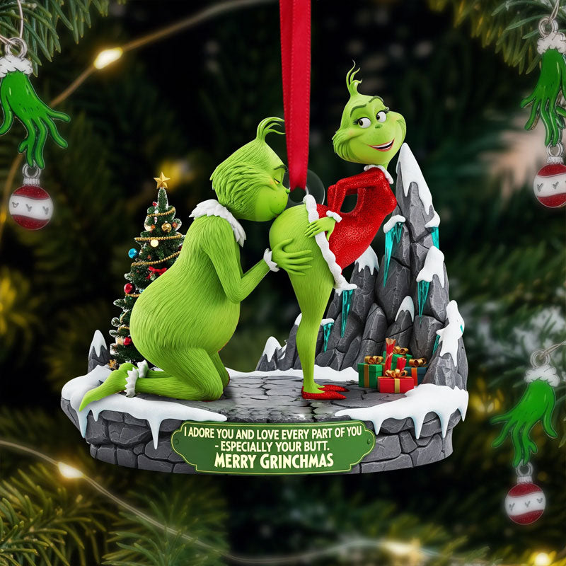 ๐ Naughty Green Couple Ornament โ Christmas Gift ๐