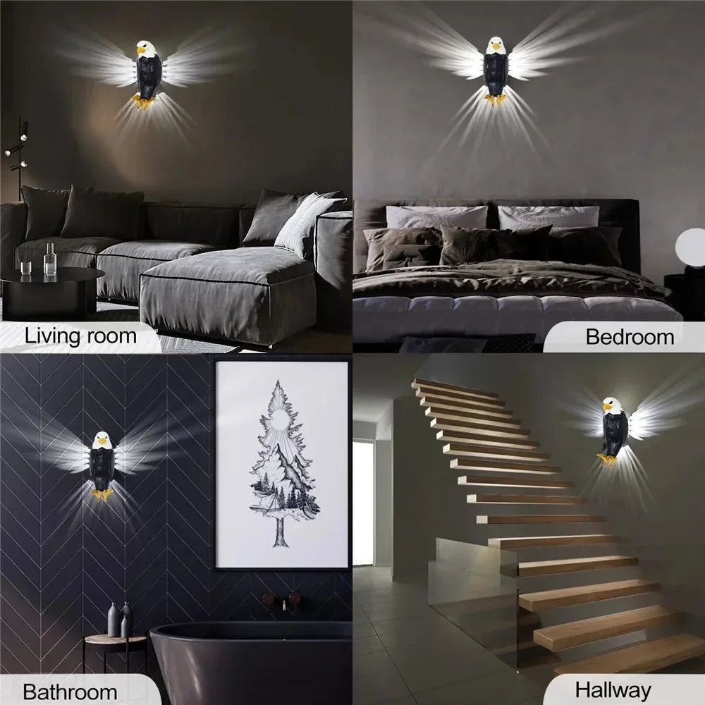 3D Home Eagle Wall Lamp