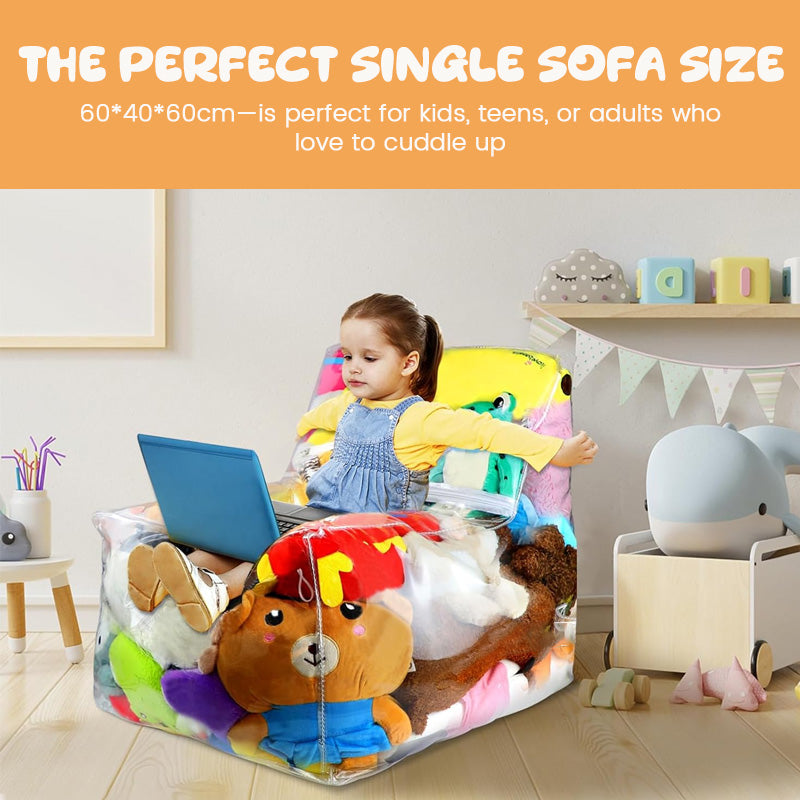 🐻 Plush Sofa Bean Bag – Where Storage Meets Snuggles