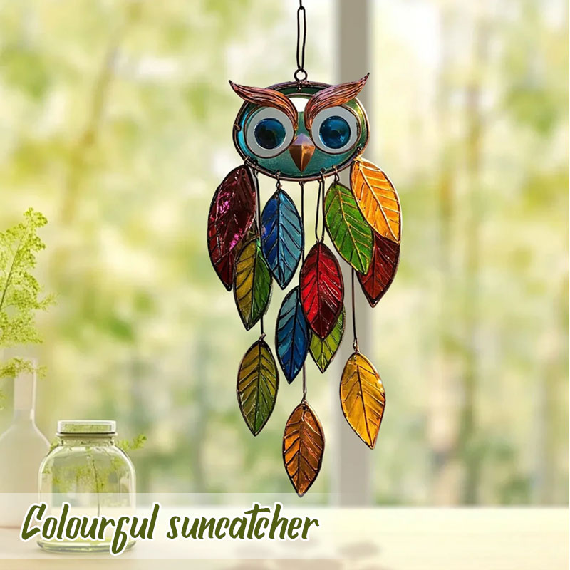 Coloured owl pendants