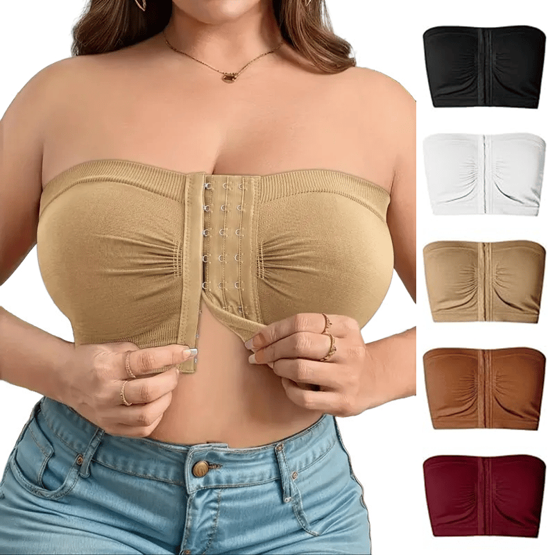 💞Large strapless bra with breathable front closure