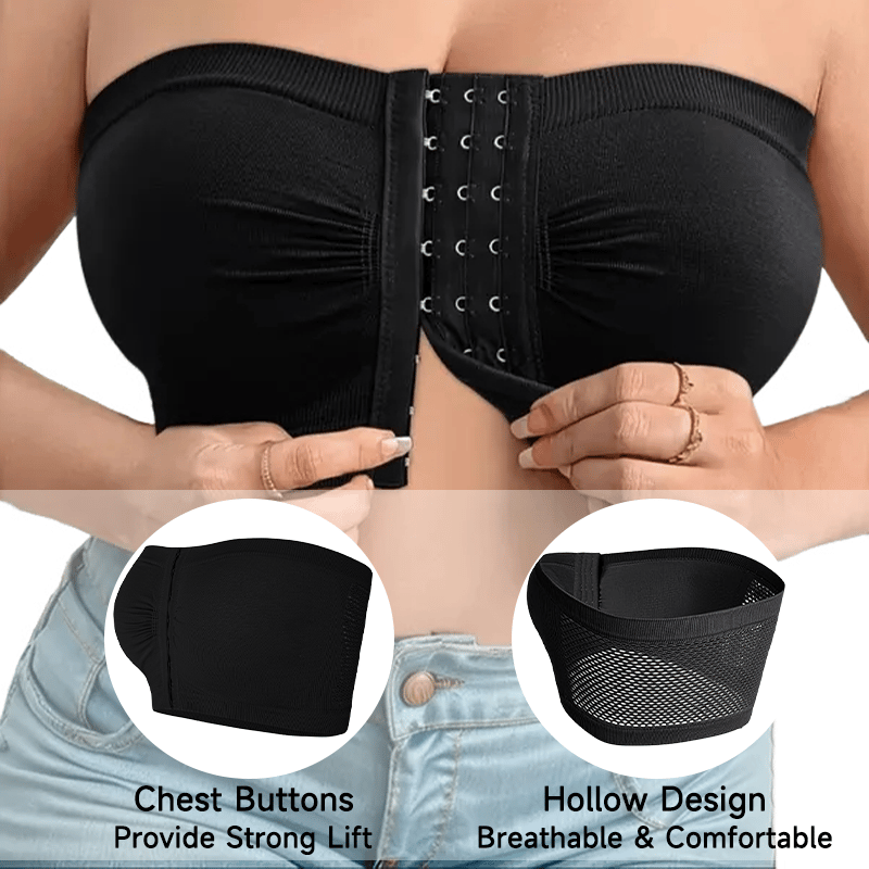 💞Large strapless bra with breathable front closure