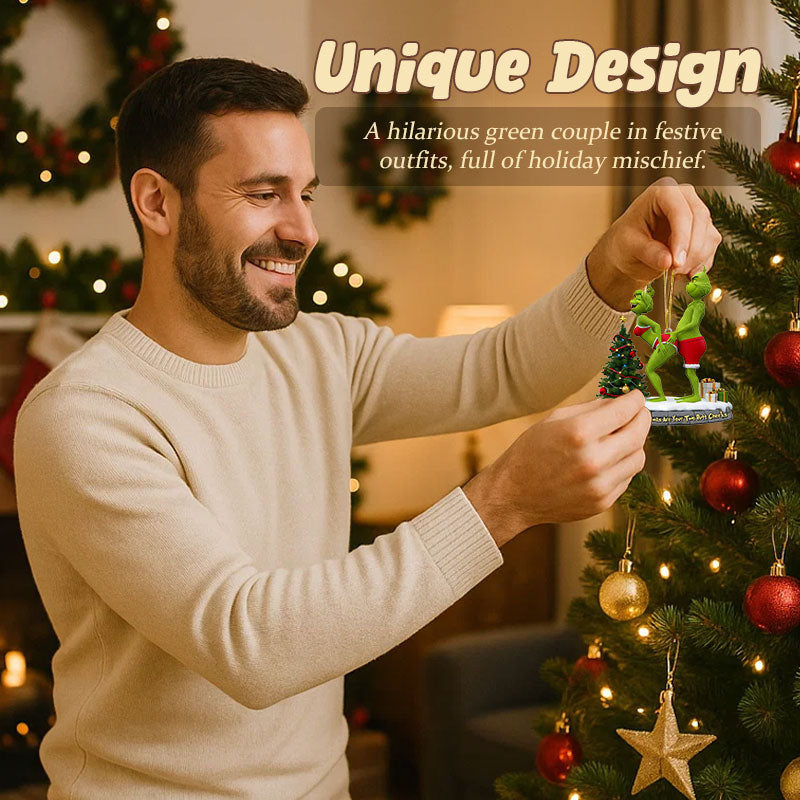 ๐ Naughty Green Couple Ornament โ Christmas Gift ๐