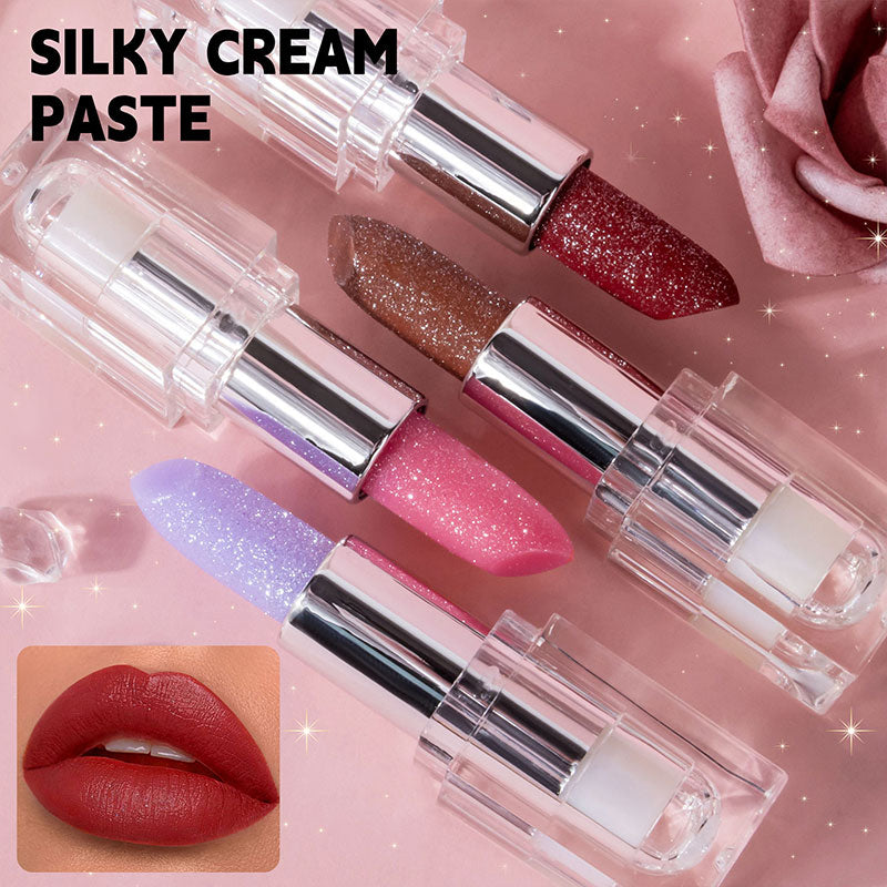 💄Fine Shiny Ice Cube Lipstick | Long-lasting, Moisturising, Anti-Use Lip Gloss (4 Colours)