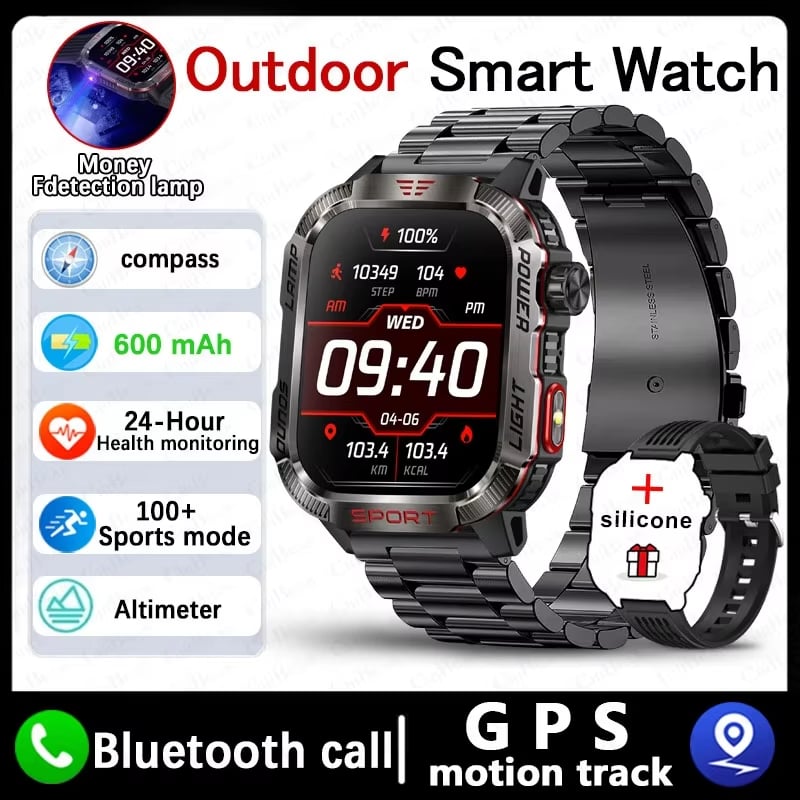 🔥 Last day 70% OFF – Military outdoor sports smartwatch for men for Android and iOS