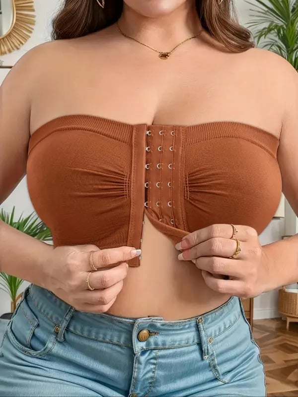 💞Large strapless bra with breathable front closure
