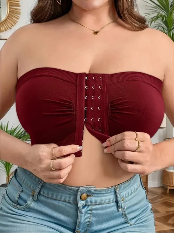 💞Large strapless bra with breathable front closure