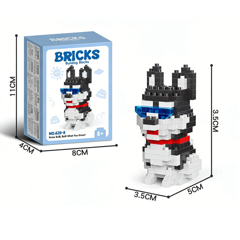 Cute Pet Micro-particle Building Block Models 🐶🐱🧩