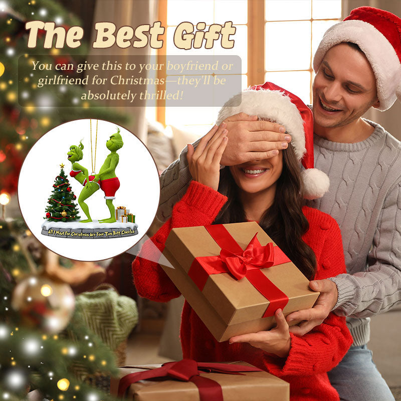 ๐ Naughty Green Couple Ornament โ Christmas Gift ๐