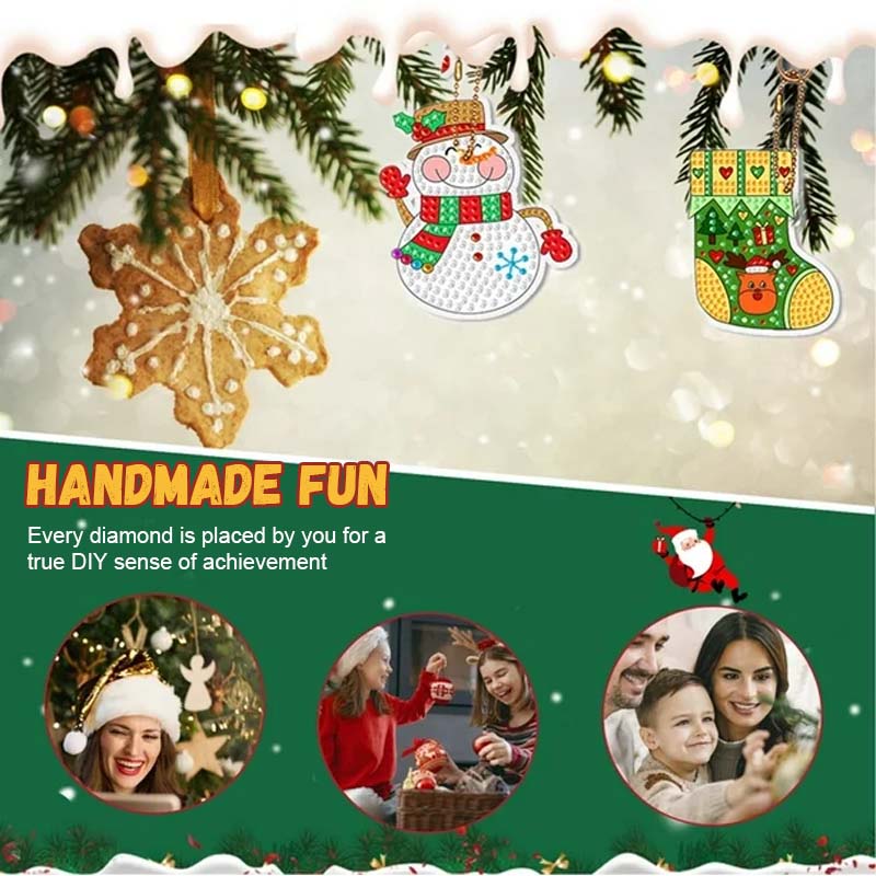 🎄✨Christmas DIY Diamond Painting Keychain Set✨🎄