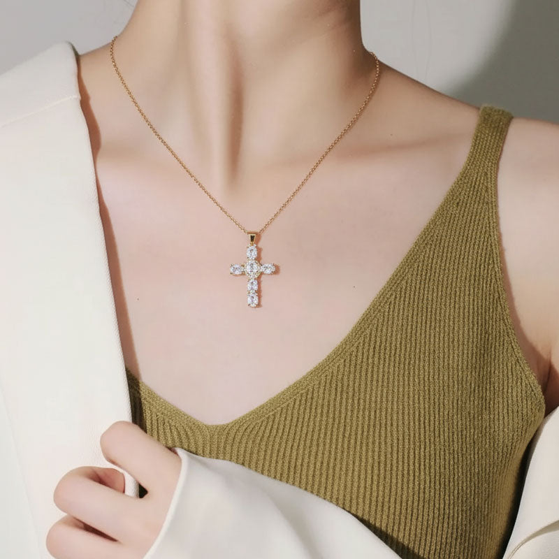 ✨Colorful Zirconia Cross Necklace ✨