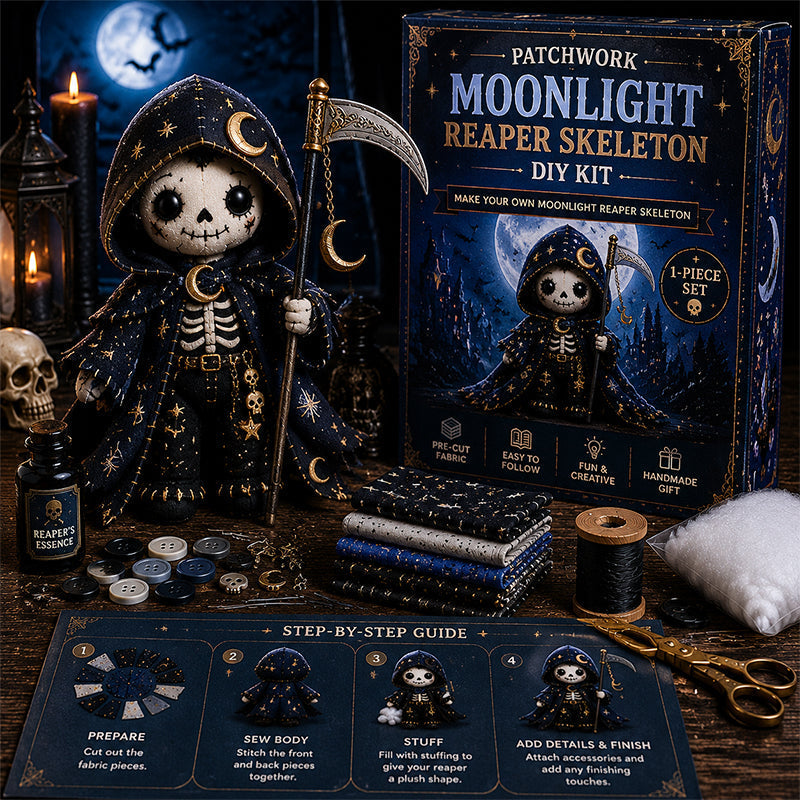 ๐ Patchwork Skeleton Witch Girl DIY Kit