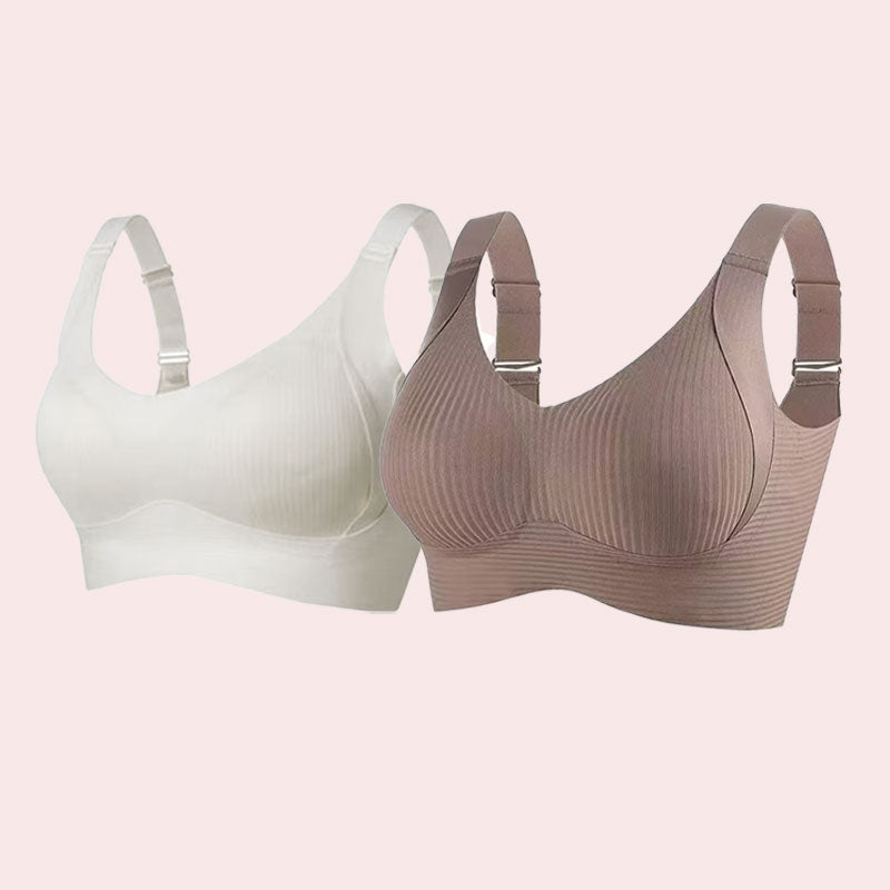 🔥Spring Hot Sale 49% OFF- Ribbed Push Up Adjustable Wireless Bra for Women