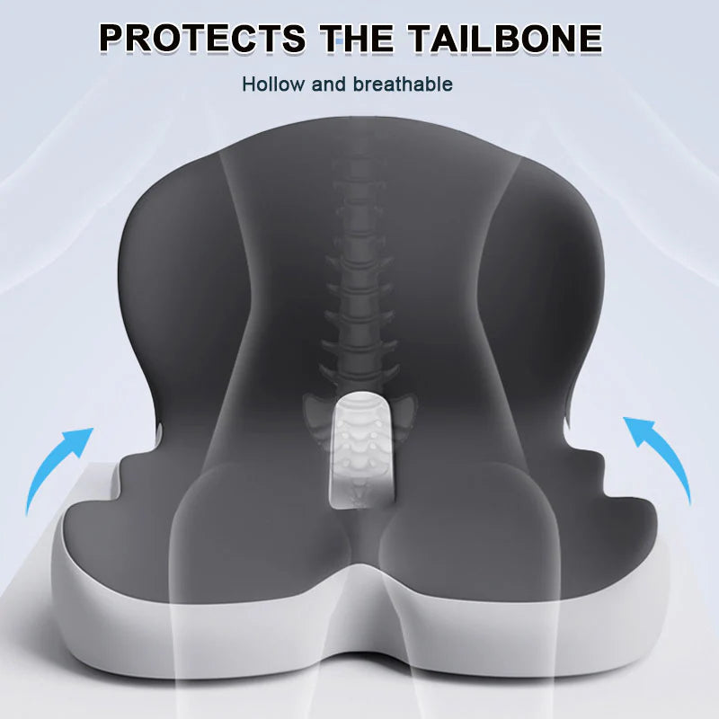 Memory foam seat cushion with backrest – 2-in-1 comfort
