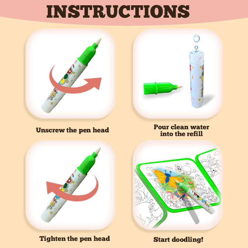 ๐ Kidsโ Water Drawing Quiet Book ๐
