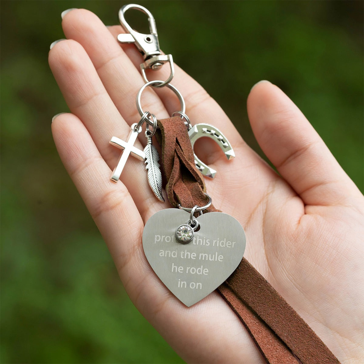 Personalized Saddle Heart Engraved Pendant