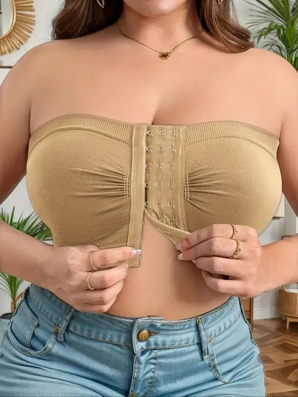 💞Large strapless bra with breathable front closure