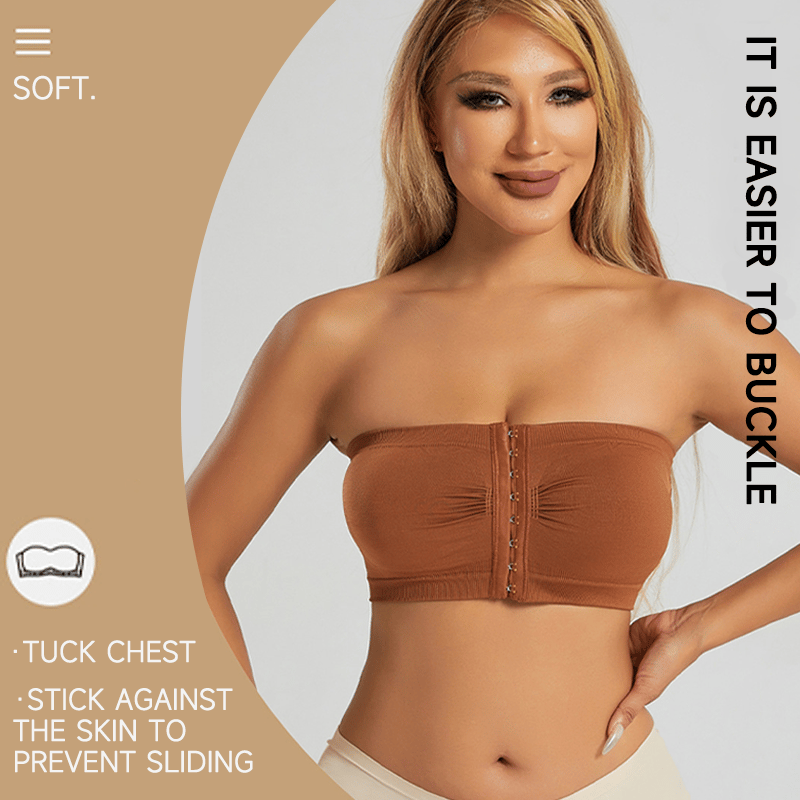 💞Large strapless bra with breathable front closure