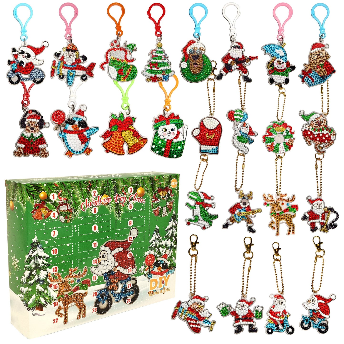 🎄✨Christmas DIY Diamond Painting Keychain Set✨🎄