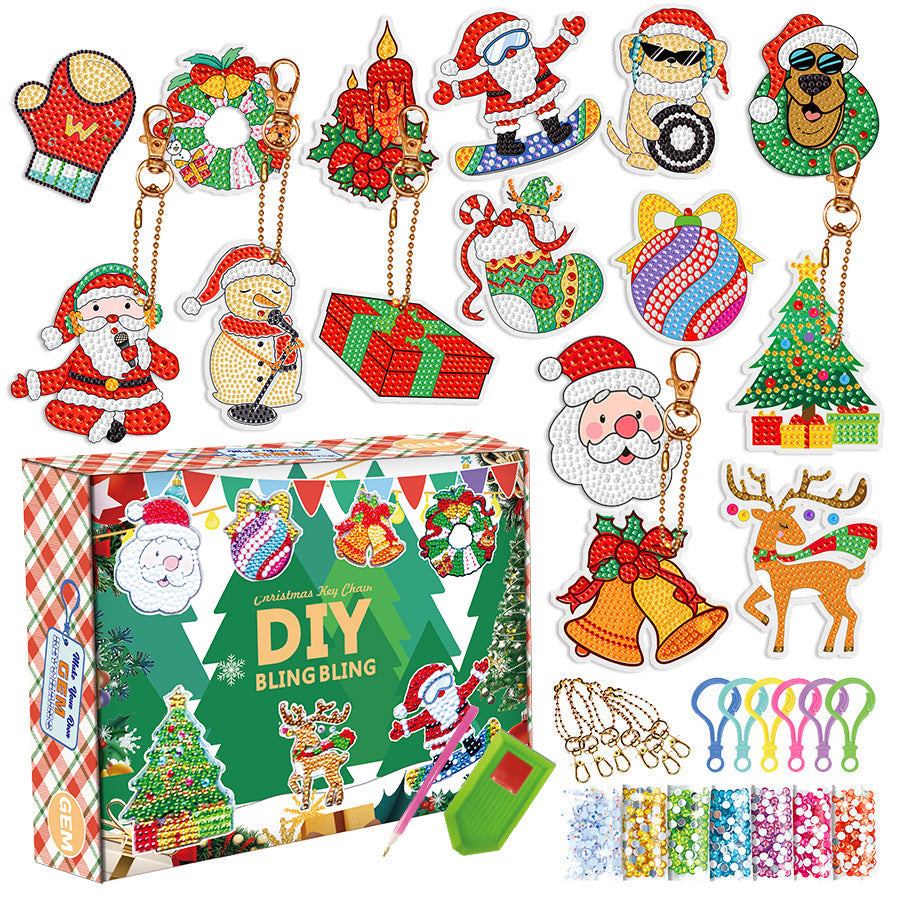 🎄✨Christmas DIY Diamond Painting Keychain Set✨🎄