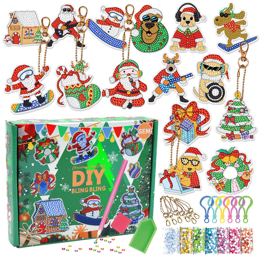 🎄✨Christmas DIY Diamond Painting Keychain Set✨🎄