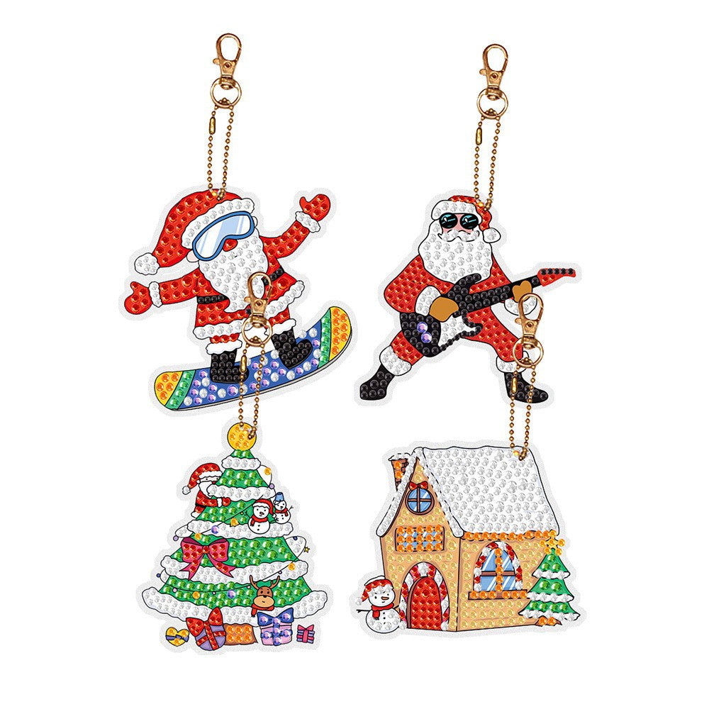 🎄✨Christmas DIY Diamond Painting Keychain Set✨🎄