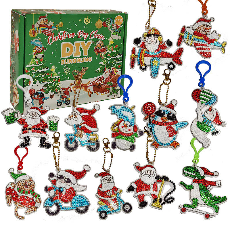 🎄✨Christmas DIY Diamond Painting Keychain Set✨🎄