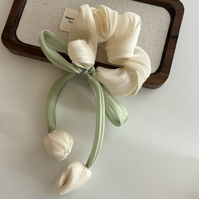 Satin Bow Hair Tie Claw Clip🌷 — Bloom with Timeless Elegance