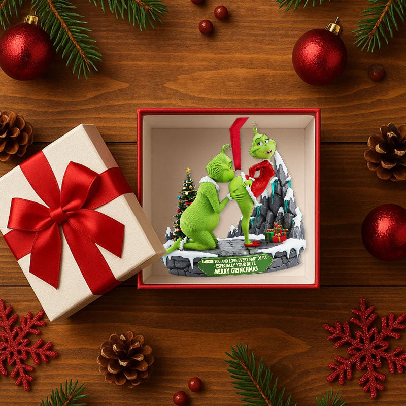 ๐ Naughty Green Couple Ornament โ Christmas Gift ๐