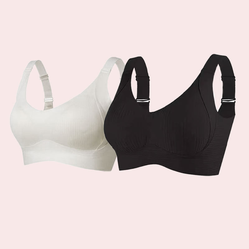 🔥Spring Hot Sale 49% OFF- Ribbed Push Up Adjustable Wireless Bra for Women