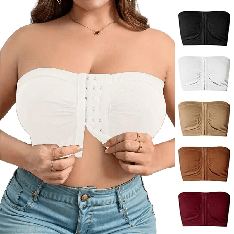 💞Large strapless bra with breathable front closure