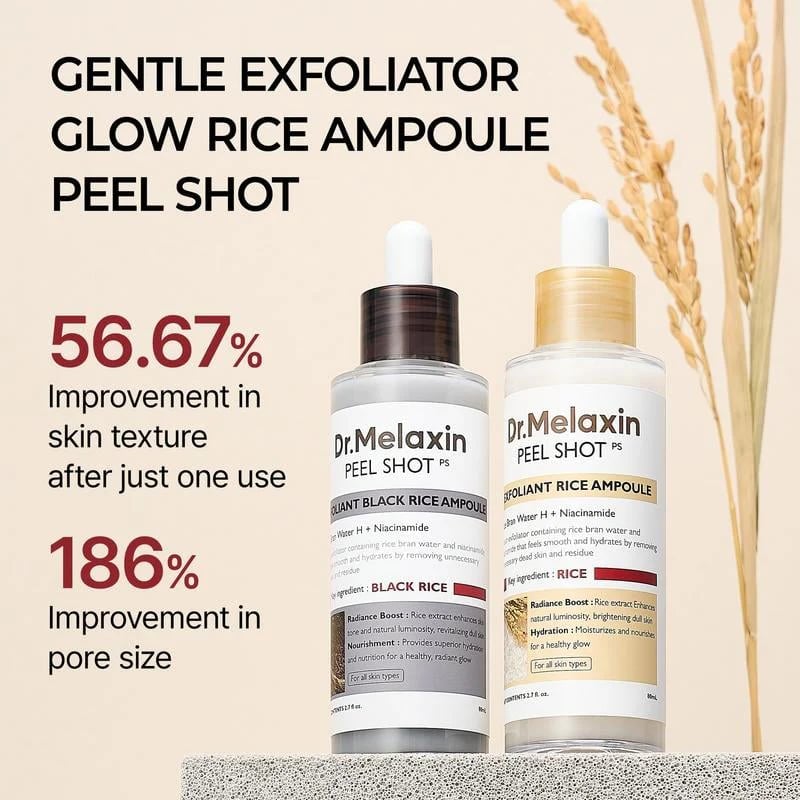 🏆Flash Sale⚡ 50K+ SOLD! Almost Gone-💥🔥Peel Shot Glow Rice Ampoule Duo