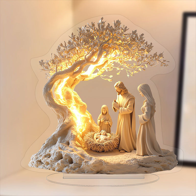 Acrylic sheet 2D Jesus Tree of Life Newborn Desktop Decoration Acrylic sheet 2D